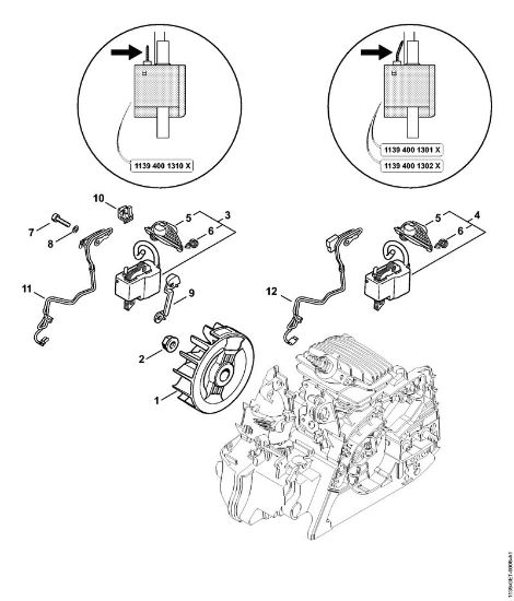 Benzinmotorsägen (MS) MS 181 Zündanlage MS 181 der Marke Stihl