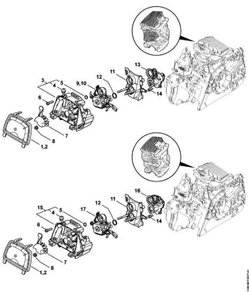 Benzinmotorsägen (MS) MS 181 C-BE Luftfilter, Krümmer MS 181 C der Marke Stihl