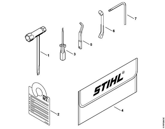 Benzinmotorsägen (MS) MS 192 TC-E Werkzeug, Sonderzubehör der Marke Stihl