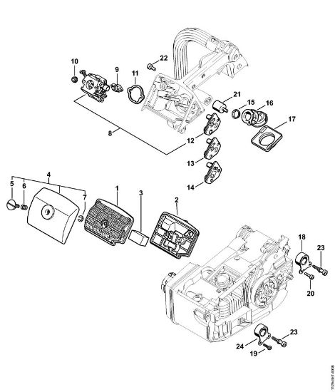 Benzinmotorsägen (MS) MS 200 T Luftfilter MS 200 T der Marke Stihl