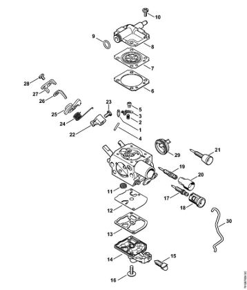 Benzinmotorsägen (MS) MS 201 TC-E Vergaser C1Q-S281, C1Q-S284 der Marke Stihl