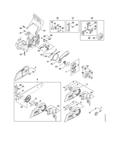 Bild von Kupplung, Kettenbremse MS 212 C-BE