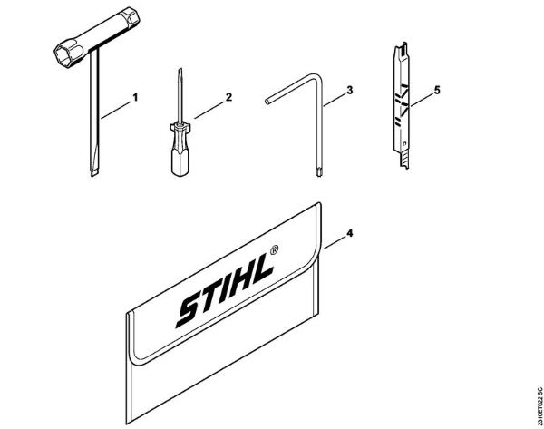 Benzinmotorsägen (MS) MS 231 Werkzeuge, Zubehör der Marke Stihl