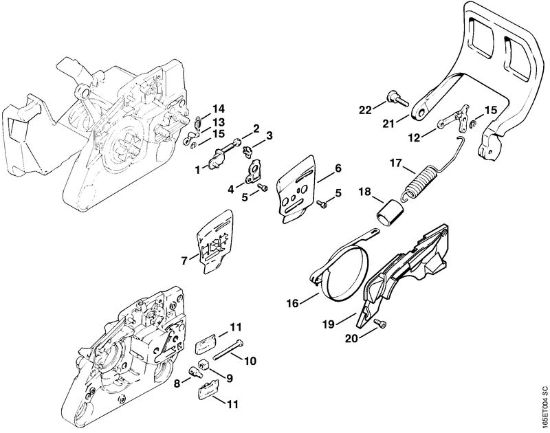Benzinmotorsägen (MS) MS 240 Kettenbremse der Marke Stihl