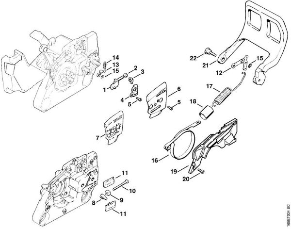 Benzinmotorsägen (MS) MS 240 Kettenbremse der Marke Stihl