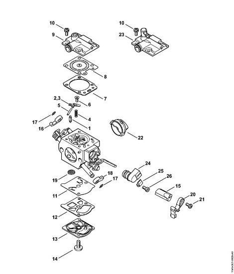 Benzinmotorsägen (MS) MS 241 C-MQ Vergaser WTF-1, WTF-3 der Marke Stihl
