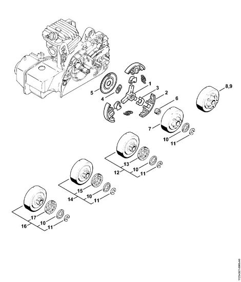 Benzinmotorsägen (MS) MS 250 Kupplung der Marke Stihl