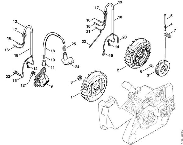 Benzinmotorsägen (MS) MS 260-VW Zündanlage der Marke Stihl