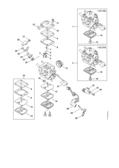 Bild von Vergaser 1141/40, 1141/44 MS 261 C-M VW