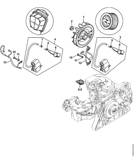 Benzinmotorsägen (MS) MS 311-Z Zündanlage, Kabelbaum der Marke Stihl