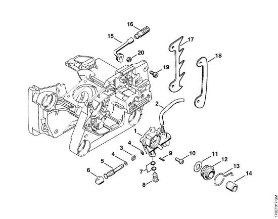 Benzinmotorsägen (MS) MS 340 Ölpumpe der Marke Stihl