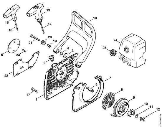 Benzinmotorsägen (MS) MS 341 Anwerfvorrichtung der Marke Stihl