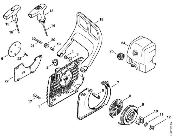 Benzinmotorsägen (MS) MS 341 Anwerfvorrichtung der Marke Stihl