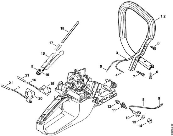 Benzinmotorsägen (MS) MS 361-VW Heizung der Marke Stihl