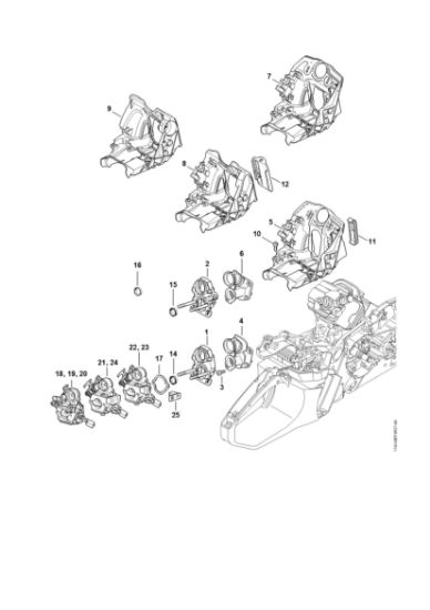 Bild von Vergaserträger MS 362 C-M
