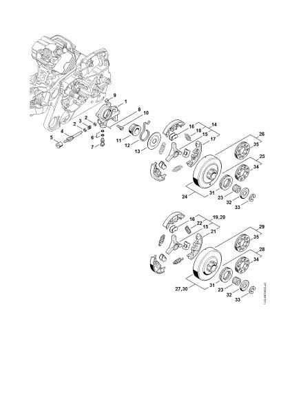 Bild von Ölpumpe, Kupplung MS 362 C-Q