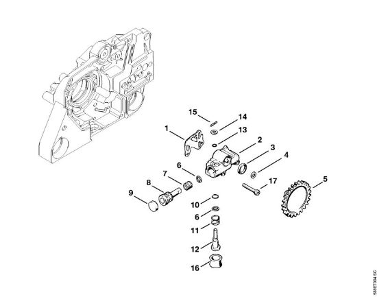 Benzinmotorsägen (MS) MS 381 Ölpumpe der Marke Stihl