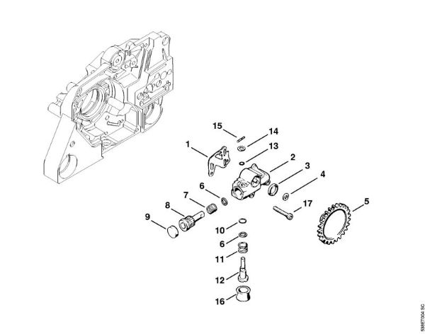 Benzinmotorsägen (MS) MS 381 Ölpumpe der Marke Stihl