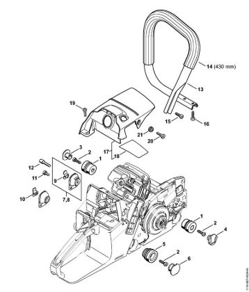 Benzinmotorsägen (MS) MS 382 AV-System, Haube der Marke Stihl