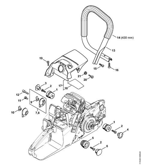 Benzinmotorsägen (MS) MS 382 AV-System, Haube der Marke Stihl