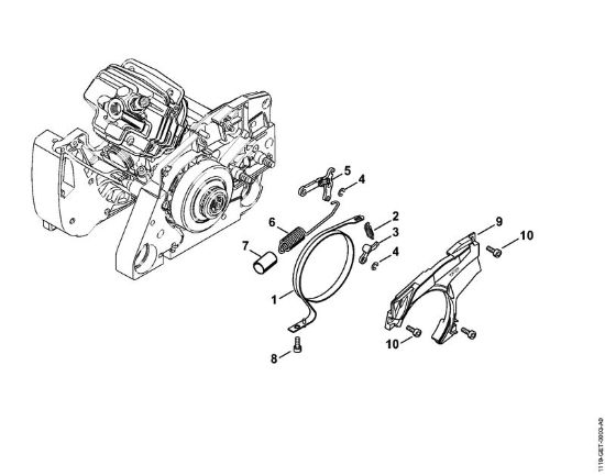 Benzinmotorsägen (MS) MS 382 Kettenbremse der Marke Stihl