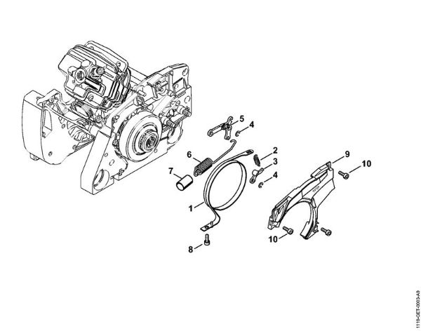 Benzinmotorsägen (MS) MS 382 Kettenbremse der Marke Stihl