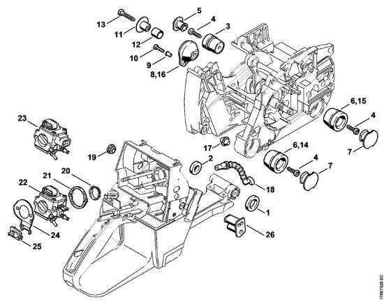 Benzinmotorsägen (MS) MS 460-D AV-System der Marke Stihl