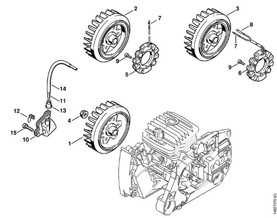 Benzinmotorsägen (MS) MS 460-D Zündanlage der Marke Stihl