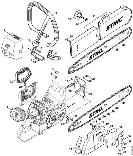 Benzinmotorsägen (MS) MS 460-Z Magnum Rettungssäge USA der Marke Stihl