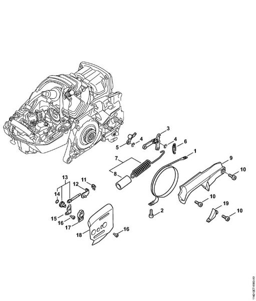 Benzinmotorsägen (MS) MS 462 C-M Kettenbremse, Kettenspannvorrichtung der Marke Stihl