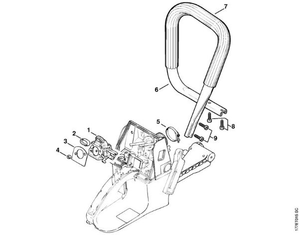 Benzinmotorsägen (MS) MS 640 Griffrohr der Marke Stihl