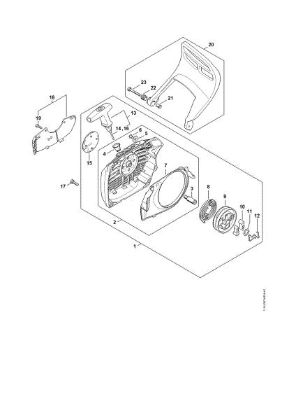 Bild von Anwerfvorrichtung, Handschutz MS 651
