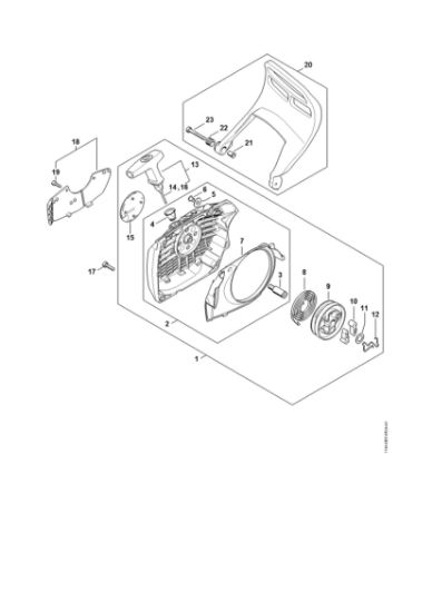Bild von Anwerfvorrichtung, Handschutz MS 651-R