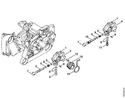 Benzinmotorsägen (MS) MS 660-Magnum Ölpumpe der Marke Stihl