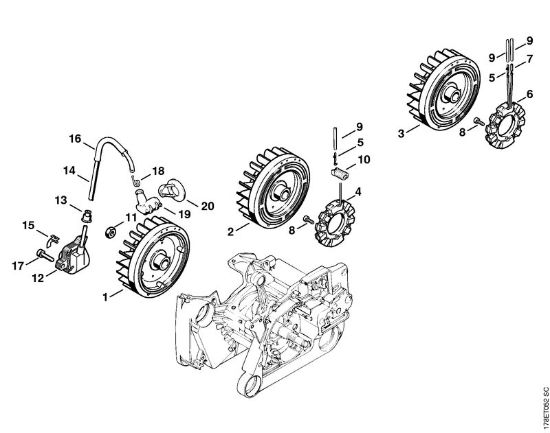 Benzinmotorsägen (MS) MS 660-W Zündanlage der Marke Stihl