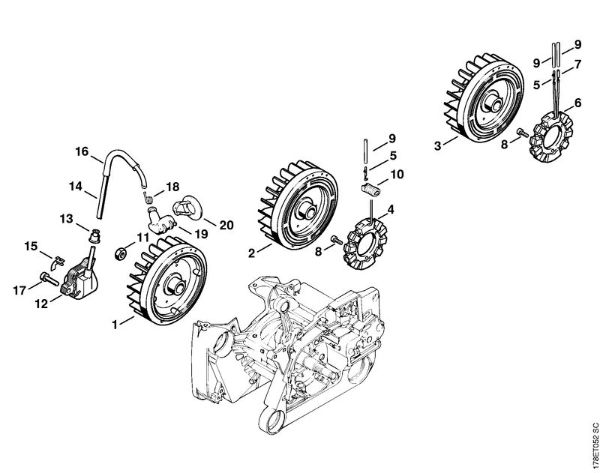 Benzinmotorsägen (MS) MS 660-W Zündanlage der Marke Stihl