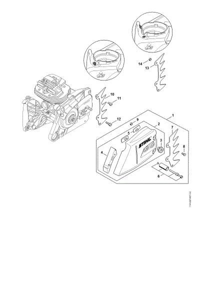 Bild von Kettenraddeckel MS 661 C-M