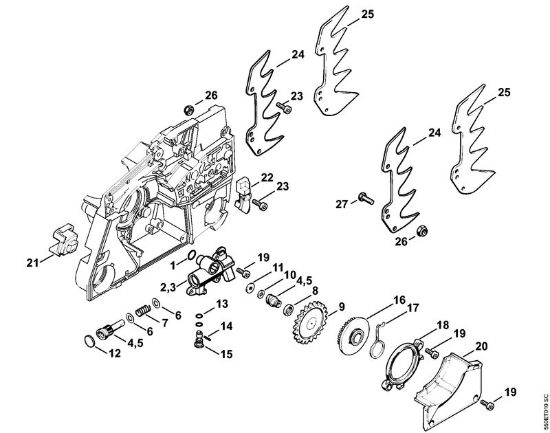 Benzinmotorsägen (MS) MS 780-R Ölpumpe der Marke Stihl