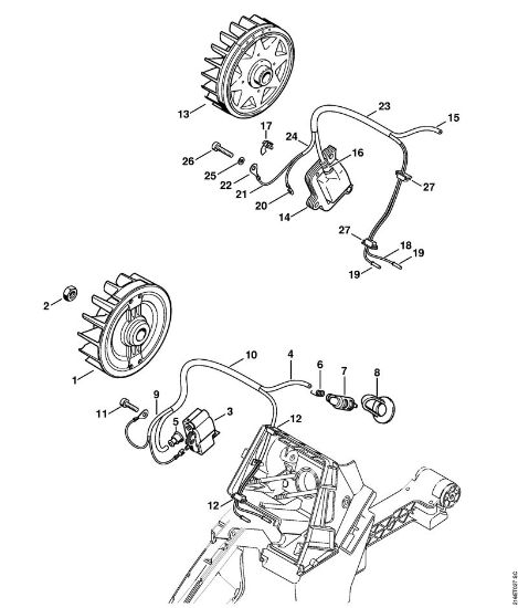 Benzinmotorsägen (MS) MS 880 Zündanlage der Marke Stihl