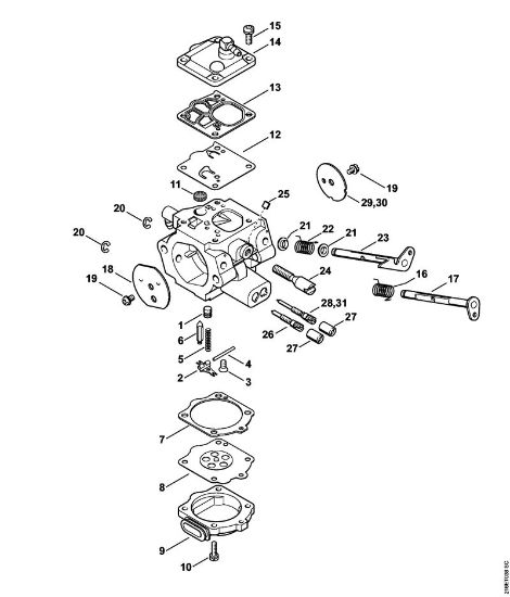 Benzinmotorsägen (MS) MS 880-R Vergaser WG-12, WG-13 der Marke Stihl