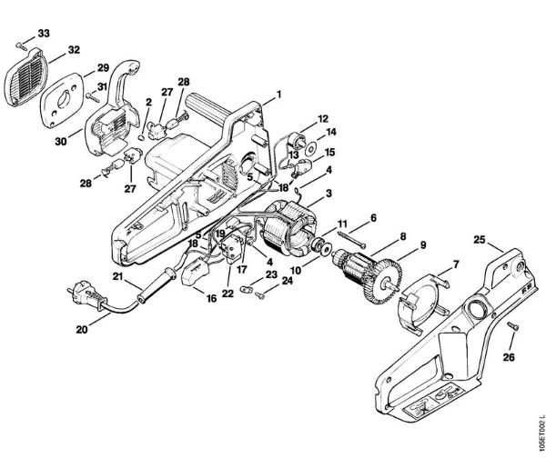 Elektro-Motorsägen (MSE) E 14 Elektromotor E 14 C der Marke Stihl