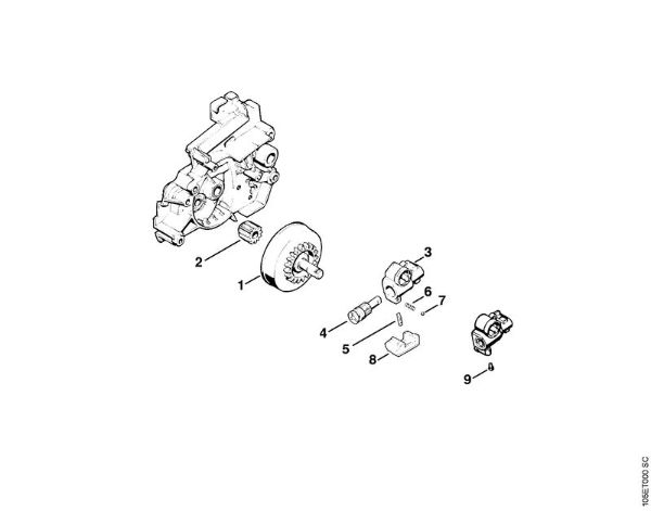 Elektro-Motorsägen (MSE) E 14 Ölpumpe der Marke Stihl