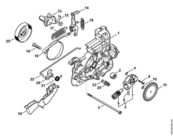 Elektro-Motorsägen (MSE) MSE 141 C-Q Getriebegehäuse, Ölpumpe der Marke Stihl