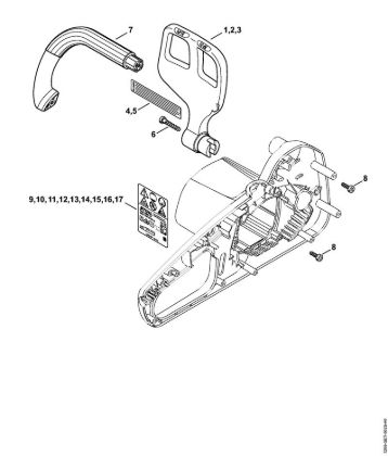 Elektro-Motorsägen (MSE) MSE 141 C-Q Handschutz der Marke Stihl