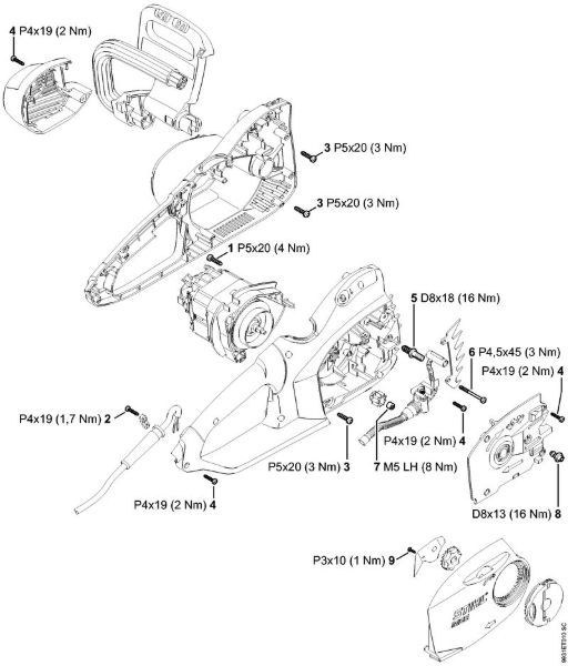 Elektro-Motorsägen (MSE) MSE 170 C-Q Anziehdrehmomente der Marke Stihl