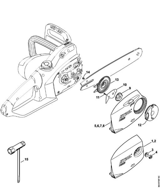 Elektro-Motorsägen (MSE) MSE 170 C-Q Kettenraddeckel, Werkzeuge der Marke Stihl