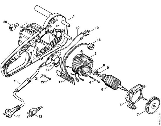 Elektro-Motorsägen (MSE) MSE 200 C-BQ Elektromotor MSE 200 C der Marke Stihl