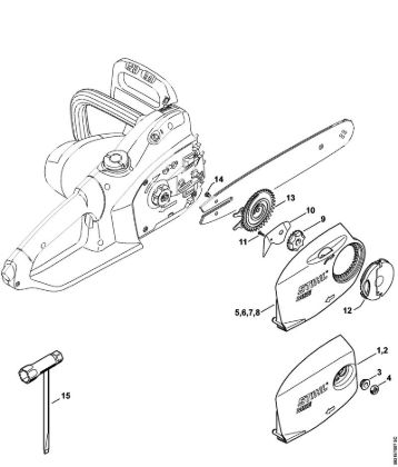 Elektro-Motorsägen (MSE) MSE 210 C-BQ Kettenraddeckel, Werkzeuge der Marke Stihl