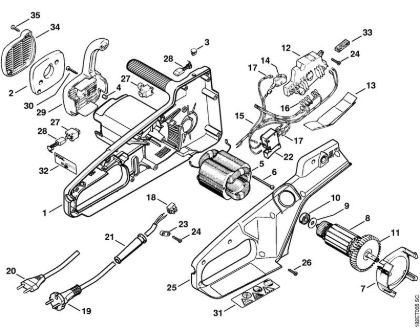 Elektro-Motorsägen (MSE) MSE 220 C Elektromotor MSE 220 C der Marke Stihl