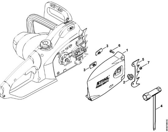 Elektro-Motorsägen (MSE) MSE 250 C-Q Kettenraddeckel, Werkzeuge der Marke Stihl